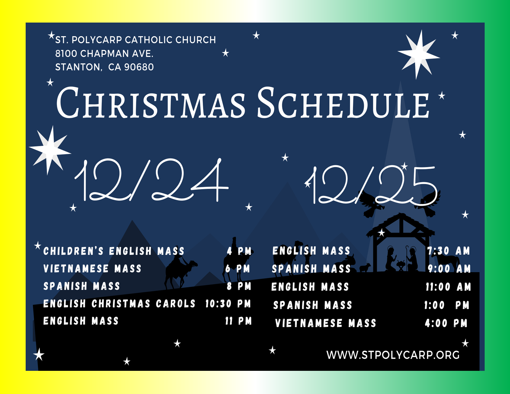 2024 Christmas Mass Schedule Saint Polycarp Catholic Church 2024-christmas-mass-schedule-saint-polycarp-catholic-church