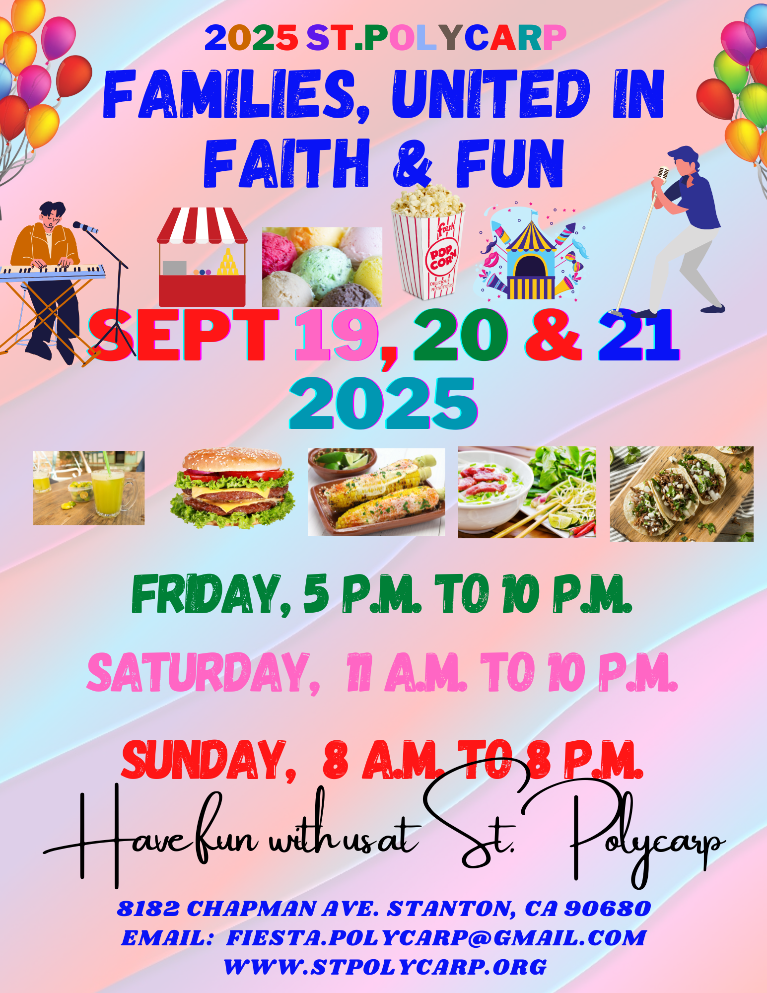 Fiesta 2025, Sept 19, 20 and 21, 2025