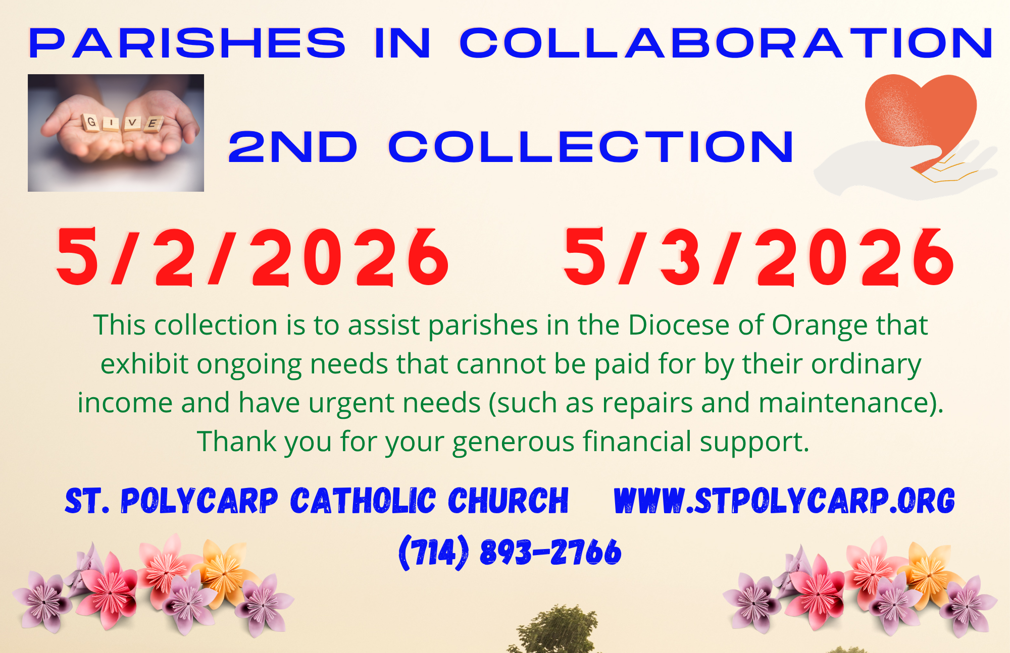 Parishes in Collaboration collection, May 2 – 3, 2026