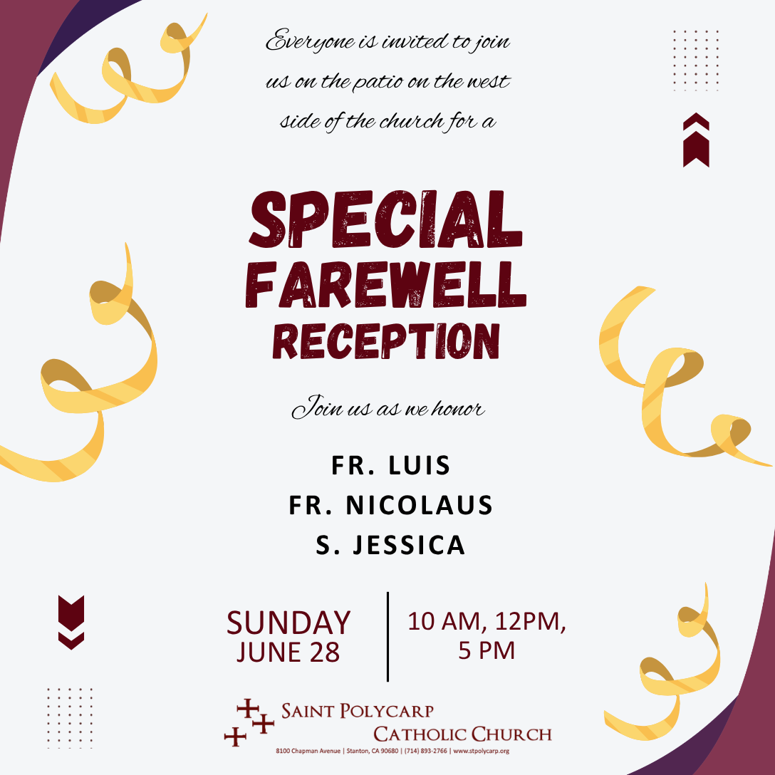Farewell Reception – June 28, 2026