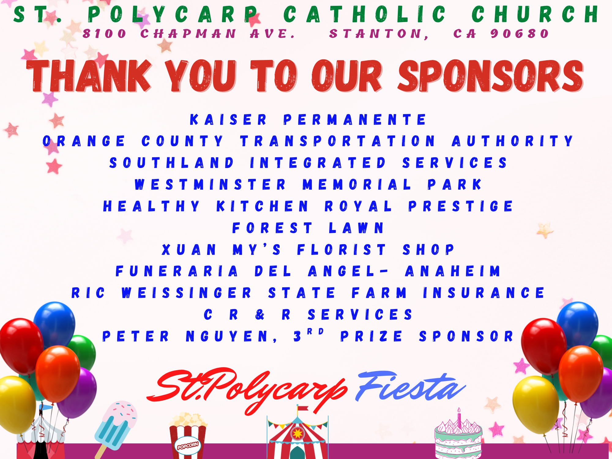 Thank you to our Vendors