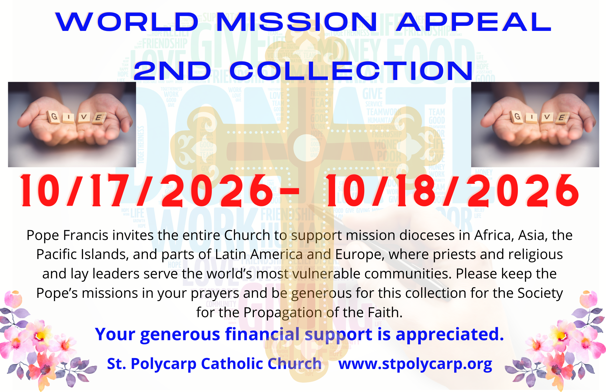Second Collection – World Mission Sunday